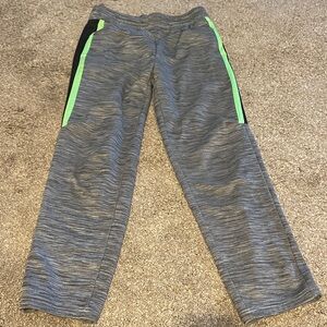 Old Navy Kids Gray Joggers with Neon Green Accents